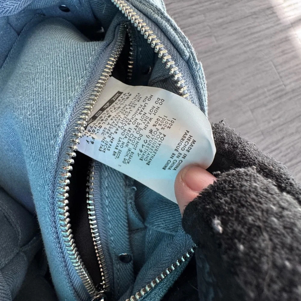 Woven Denim Shoulder Bag - Picture 6 of 8